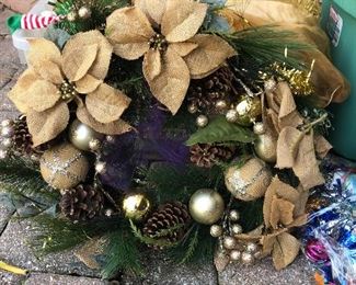 Bin of Christmas Decor and Cut Glass Serving Pieces https://ctbids.com/#!/description/share/214251