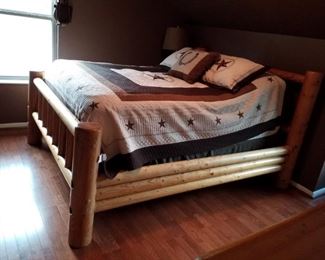 Knotty Pine Queen Bed Suite, Log Cabin themed Furniture