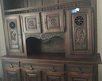 Large Hand Carved Hutch