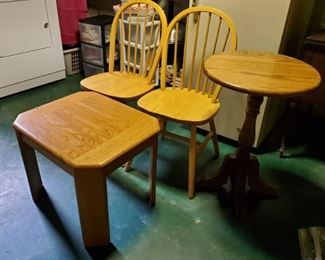 Oak Chairs  Tables
