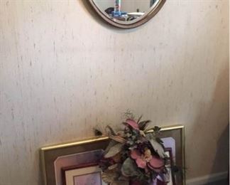 Oval Mirror, Prints,  Florals