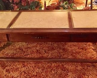 Vtg Marble Top Coffee Table
