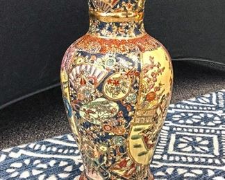 Japanese-style Chinese vase. Tall, standing at 2.5 feet. Geishas in the garden. Lots of detail. $90