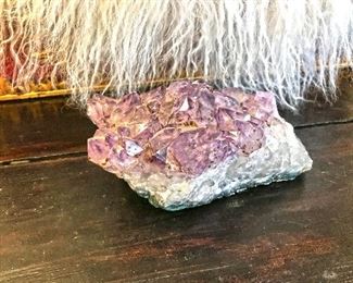 Natural Amethyst rock. 6.5" long. Estate sale price: $90