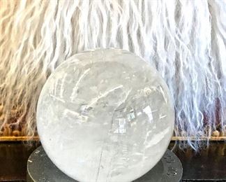 Natural Quartz sphere. Pretty! Estate sale price: $195
