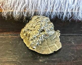 Two piece pyrite stones. One chunk sitting on a flat one. $75 for both.