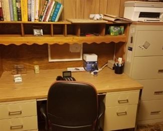 Large Desk $150.00, Filing Cabinet $100.00