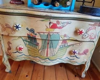 Adorable hand painted chest