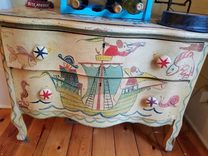 Adorable hand painted chest