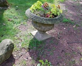 Pair of cement planters from Stone Manor