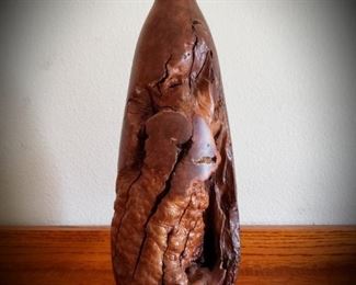 burl root bottle sculpture