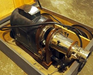 Antique Modified Magic Lantern Projector, Includes Power Cords And Original Storage Case