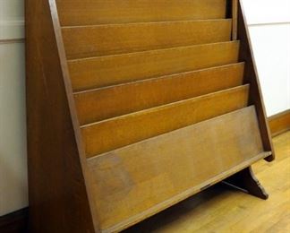 Solid Wood Book/Magazine Display Shelf, 63" X 60" X 24"