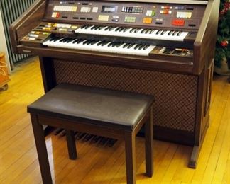 Technics Electric Organ Model #SE-G5M, Includes Practice Booklets And Bench, 41" X 47" X 27"