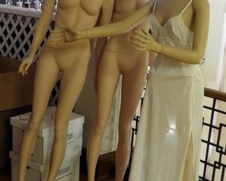 Fiberglass Mannequins, Qty 3, Includes Stands