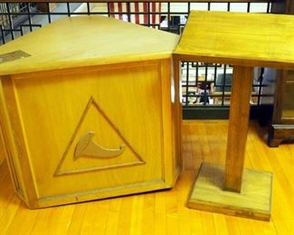 Wood Podium 36" And Masonic Alter, 30" X 34" X 39"