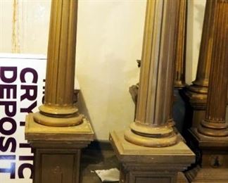 75" Wood Mason Pillars, QTY 2