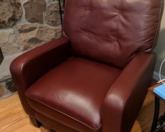 $160 Burgandy leather recliner