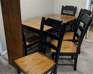 $100 Wood table with black trim