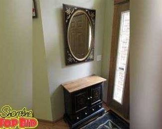 Ethan Allen Cabinet and Wall Hanging Mirror - Excellent Condition