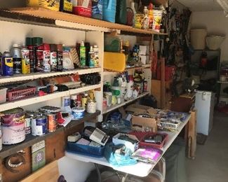 lawn chemicals and tools