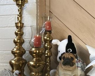 brass candlestick holders