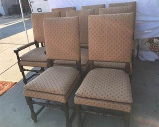 Eight Dining Room Chairs