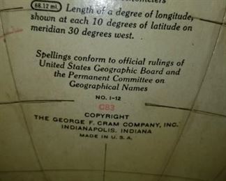 Closeup of globe