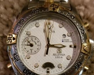 Bulova 98A48 Millennia Mens sport watch sound or vibration alarm