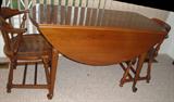 Cherry Drop Leaf Table w/ 4 chairs