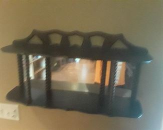 mirror backed shelf. 7" deep