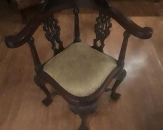 Excellent Ball and claw corner chair