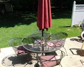 Wrought Iron Patio Table & Chairs