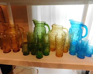 Lots of colored glass sets