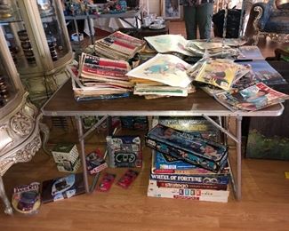 Collectables newspapers and games