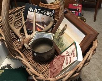 Large twig basket with fun misc.