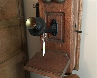 Oak wall telephone