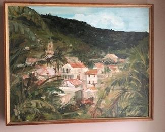 One of several signed oil paintings