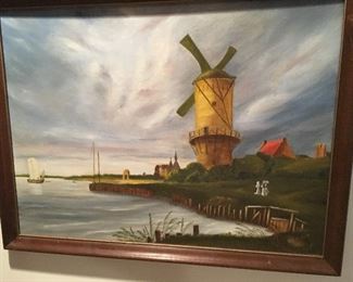 Nice vintage windmill print
