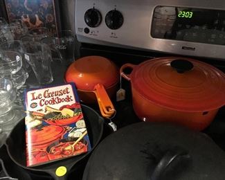 La Creuset cook ware and book