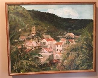 One of several oil paintings