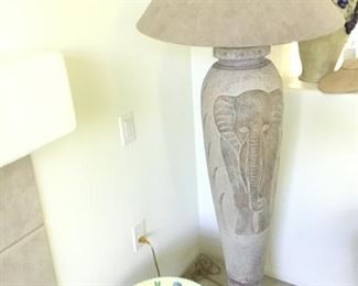 Free Standing ceramic elephant lamp
