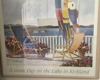 Print framed Lake in Kirkland