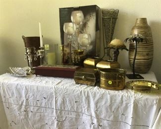 Brass items, silvr items