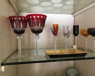 Bavarian goblets and little liqueur stemmed glasses