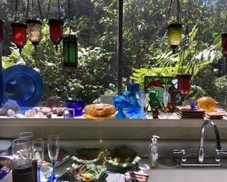 Lovely glass table art pieces