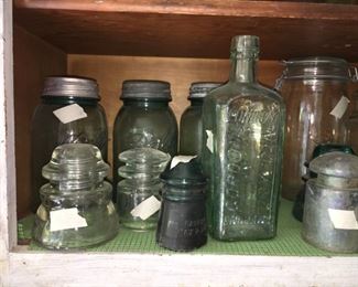 More insulators and canning jars with zinc lids