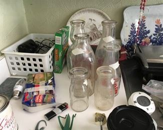 Vintage milk bottles