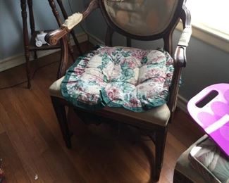 Very old set of dining chairs with horsehair stuffing--six in all as a project