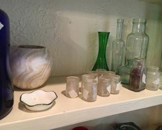 Collection of little cream bottles